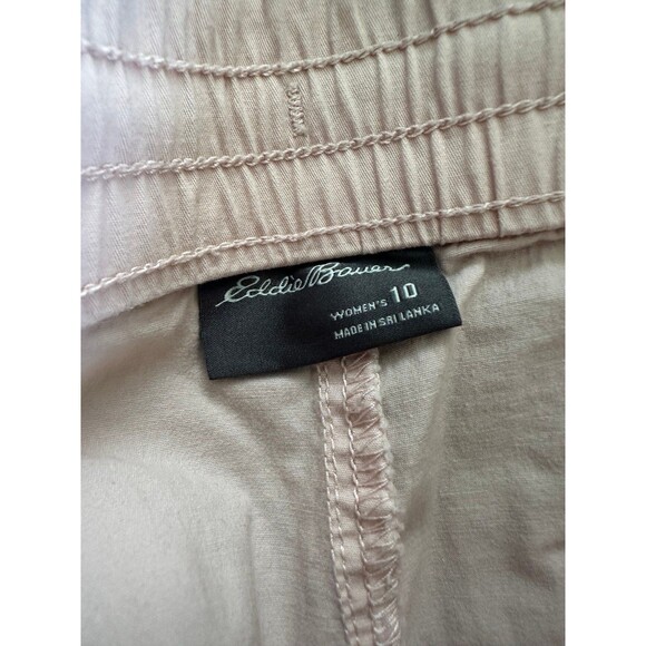Eddie Bauer Women's Aspire Cotton Twill Pull-On Elastic Drawcord Shorts 10 - Picture 4 of 6
